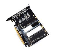 Zgehnao Carte d'extension PCIe X16 vers quart NVMe avec compatibilité supérieure et installation facile