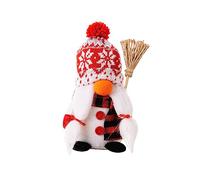 Zgehnao Chapeau à pompon tricoté avec pingouins sans visage - Rudolph - Jouet en tissu pour Noël, fête, vacances