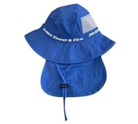 Zgehnao Chapeau bob à séchage rapide pour enfants - Chapeau de pêcheur pour sports de plein air avec cou pour enfants - Chapeau résistant au soleil - Bleu