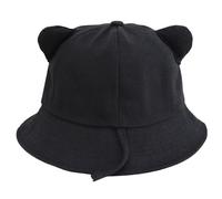 Zgehnao Chapeau, chapeau cloche oreilles de chats chapeau de pêche de couleur unie chapeau seau confortable chapeau seau chapeau adulte enfants vacances printemps chapeau de pêcheur