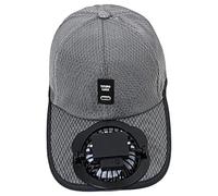 Zgehnao Chapeau de baseball, pare-soleil réglable avec ventilateur, chapeau de sport respirant pour enfants, gris foncé, 5-6