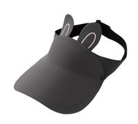 Zgehnao Chapeau de cow-boy, chapeau de soleil pour bébé fille, oreilles de lapin, chapeau de soleil respirant pour chambre d'enfant, chapeau de soleil pour chambre d'enfant, gris foncé