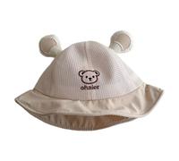 Zgehnao Chapeau de pêcheur, chapeau de pêcheur en coton pour chambre d'enfant, beige, 5-8