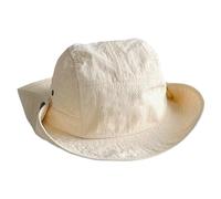 Zgehnao Chapeau de pêcheur, chapeau de pêcheur pour enfants avec cordon de serrage, chapeau polyvalent pour printemps, chapeau respirant à séchage rapide décontracté sport, beige, 5-8