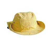 Zgehnao Chapeau de pêcheur, chapeau de pêcheur pour enfants avec cordon de serrage, chapeau polyvalent pour printemps, chapeau respirant à séchage rapide décontracté sport, jaune, 5-8