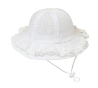 Zgehnao Chapeau de pêcheur pour bébé fille en coton respirant pour chambre d'enfant, Papillon en dentelle, chapeau de pêcheur, 5-8