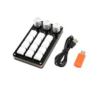 Zgehnao Clavier à 12 touches avec 3 boutons personnalisables pour jeux vidéo et programmation - Petit clavier macro rétroéclairé