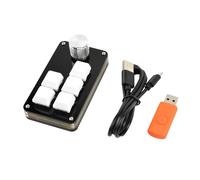 Zgehnao Clavier de jeu USB 5 touches 1 bouton personnalisable avec câble détachable rétroéclairé RVB