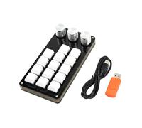 Zgehnao Clavier macro RVB macro bouton clavier copier coller clavier de jeu 14 touches 3 boutons clavier mécanique pour Photoshops