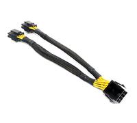 Zgehnao Cordon CPU 8 broches femelle vers PCIe 2 x 8 broches (4 + 4) mâle adaptateur d'alimentation ligne Y câble répartiteur pour cartes mères d'ordinateur