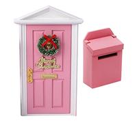 Zgehnao Couronne de Noël miniature à l'échelle 1/12 pour porte et décoration de jardin