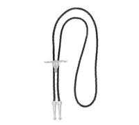 Zgehnao Cravate Bolo, cravate western Lariat Corne Cravate Cravate Costume pour pull Lariat Cravate Western Neck Bijoux, Argenté., Rope length 100cm