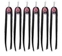 Zgehnao Décorations de festival, crâne à suspendre, décoration d'intérieur pour Halloween, cheveux longs, crâne, festival, décoration de chambre 6 pièces