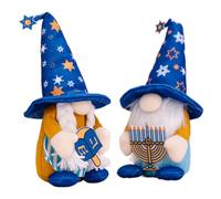 Zgehnao Décorations de fête, nains de Hanoukka en peluche pour les vacances, figurine de Hanoukka pour décoration de maison, bureau