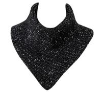 Zgehnao Écharpe en tricot, col écharpe pour femme, faux col écharpes d'hiver pour femmes, col roulé pour hommes et femmes, écharpe tricotée élastique, Noir , Suitable for neckline 40-50cm