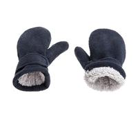 Zgehnao Gants épais pour enfants, garçons et filles, gants d'hiver chauds, gants de ski réglables doublés, chauffe-mains, Bleu marine, L, 7.8x7.8in