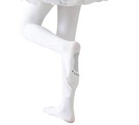 Zgehnao Leggings longs de danse pour filles de 1 à 8 ans - Collants chauds antidérapants pour fille - Accessoire de robe pour enfants, Blanc, XXL, 10-15 Short