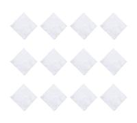 Zgehnao Lot de 12 bandanas carrés en vrac avec poche carrée pour adulte, blanc, Length and width: about 40*40cm
