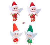 Zgehnao Lot de 2 figurines de Noël pour bébé avec bras mobiles