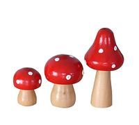 Zgehnao Lot de 3 figurines miniatures en bois pour pots de fleurs