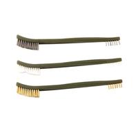Zgehnao Lot de 3 petites brosses métalliques en acier/nylon/laiton pour nettoyer la peinture, le bois, le rustoleum, la peinture