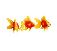 Zgehnao Lot de 3 poissons artificiels en mouvement dorés pour petits poissons décoratifs pour poissons d'aquarium non toxiques