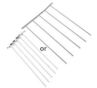 Zgehnao Lot de 5 rideaux de porte en fer pour cage à oiseaux avec tige amovible