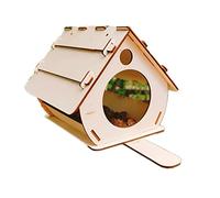 Zgehnao Mangeoire à oiseaux en bois pour suspendre à l'extérieur 32,6 x 20,9 x 17,9 cm, nichoir à oiseaux de jardin, nichoir facile à assembler