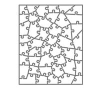 Zgehnao Matrice de découpe en forme de puzzle irrégulier, en acier au carbone, pour fabrication de cartes