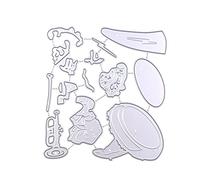 Zgehnao Matrice de découpe en métal avec figurine de dessin animé jouant de trompette