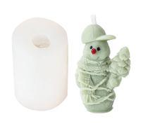 Zgehnao Moule à bougie 3D Père Noël bonhomme de neige pour bougie, savon, plâtre, décoration de fête de Noël, friandises, décoration d'intérieur