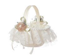 Zgehnao Paniers de fleurs pour mariage - Panier de fleurs avec poignée de rangement pour bonbons - Décoration de cérémonie de fiançailles