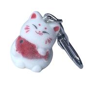 Zgehnao Porte-clés en forme de chat en peluche - Porte-clés souple - Décoration pour clés - Convient pour la chance et le bonheur, Chaton, Doll size 2.7*2CM
