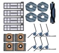 Zgehnao Pour aspirateur robot X10 partie principale brosse latérale filtre balai nettoyeur sacs brosse de rechange