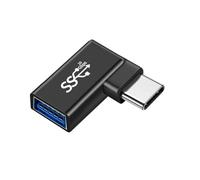 Zgehnao Prise de conversion de type C vers USB, connexion à 90 degrés, adaptateur d'alimentation multifonction de type C vers USB, charge rapide pour un usage quotidien