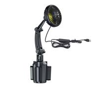 Zgehnao Ventilateur de voiture USB confortable pendant le port USB. Ventilateur de refroidissement de voiture 12 V/24 V à réglage de la vitesse du ventilateur