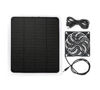 Zgehnao Ventilateur solaire 10 W avec ventilateur d'échappement solaire pour serre, abri de jardin, poulailler, maisons d'animaux domestiques à l'extérieur