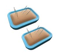 ZGFOZJGC Lot de 2 Coussinets d'acupuncture en Silicone pour modèle de Peau, Coussin d'entraînement à l'acupuncture à Haute Simulation, réutilisable et Durable pour Les étudiants en Soins Infirmiers,