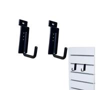 ZGGAZCA Lot de 2 crochets robustes en forme de J pour panneau d'ardoise, noir, 8,2 cm