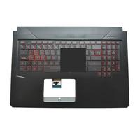 ZGGOZDH Clavier rétroéclairé pour Ordinateur Portable SP, Repose-Poignet pour ASUS pour TUF pour Gaming FX705 FX705D FX705DT, Lettres Rouges 90NR00Z1-R32UI0 661PUI00