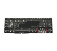 ZGGOZDH Clavier rétroéclairé RVB US RU pour Acer Predator pour Helios PHN16-71 PH317-55 LG5P-A52BWL NK151310B rétroéclairage coloré Russe(US White Edge)
