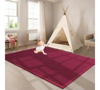 ZGHGEUO Tapis d'éveil et de Jeux Bebe Epais de 2 CM, Tapis de Jeu en Mousse à mémoire de Forme antidérapant, Velours Corail Tapis Zone Tapis de Jeu Ramper Tapis pour Chambre d'enfant 120 x 220 cm