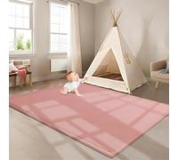 ZGHGEUO Tapis d'éveil et de Jeux Bebe Epais de 2 CM, Tapis de Jeu en Mousse à mémoire de Forme antidérapant, Velours Corail Tapis Zone Tapis de Jeu Ramper Tapis pour Chambre d'enfant 120 x 220 cm
