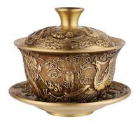 Zghhc 1 Ensemble De Service À Thé Créatif en Laiton, Bol À Thé Dragon Phénix Chengxiang, Tasse À Thé Chinoise, Bol D'approvisionnement en, Artisanat, Décoration De Maison