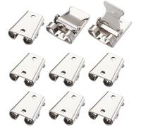 Zghhc 1 Fermoir Coulissant pour Cravate Bolo, 10 Fermoirs Coulissants en Fer pour Cravate Bolo, Clips De Verrouillage Vierges pour Fabrication De Cravates Bolo De Bracelets, Accessoires pour