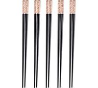 Zghhc 5 Paires De Baguettes Japonaises Ambre, Fleur De Cerisier Rose Sushi Bâtonnets Alimentaires Réutilisables Belles Baguettes De Cuisine Chinoise Vaisselle