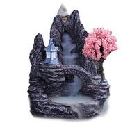 Zghhc Brûleur D'encens 1 Pièce, Décoration De Cascade De Rivière De Montagnes pour Maison, Parfum De Cheminée, Reflux D'arôme, Fontaine De Fumée, Porte-encensoir Zen