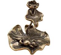 Zghhc Brûleur D'encens À Reflux De Grenouille, Feuille De, Porte-encens en Cascade, Ornement D'aromathérapie, Décor Zen, Décor De Yoga pour Maison Le Bureau, 1 Pièce