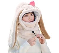 Zghhc Cagoule Amovible pour Casque De Ski, Cagoule À Oreilles De Lapin, Chaude Coupe-Vent pour Le Ski Le Snowboard