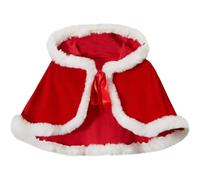 Zghhc Cape De Noël Courte pour Femme, Châle À Capuche, Cape Rouge en Velours, Déguisement, Cardigan, Costume De Spectacle, Cadeaux pour Enfants Adultes